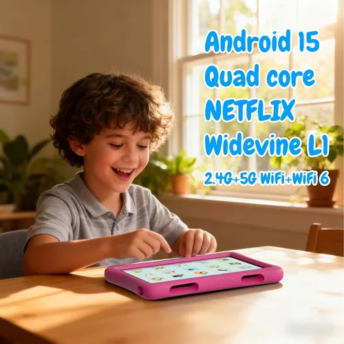 Miniatura 6 de ZZB Tablet infantil de 10 pulgadas, Android 15.0, 8 GB (3+5 extendidos) de RAM, 32 GB de ROM (expandible a 1 TB), cámara dual, 6000 mAh, precargada