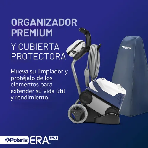 Miniatura 6 de Polaris ERA 820 - Limpiador robótico de piscinas con aspiradora ciclónica, cepillos duales, cable giratorio de 60 pies, recipiente grande