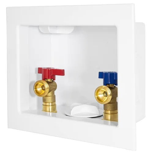 Miniatura 13 de EFIELD Caja de salida para lavadora con drenaje central, 1/2 pulgada CPVC x 3/4 pulgadas MHT (conexión CPVC de 1/2 pulgada), blanco, con pararrayos