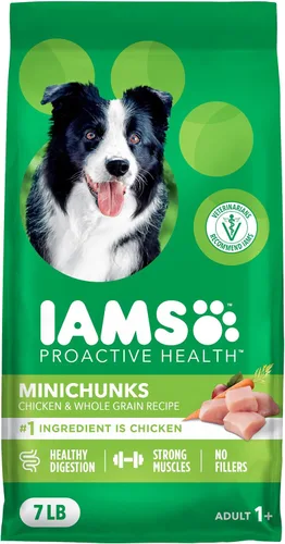 Miniatura 13 de IAMS Proactive Health Adult Minichunks Alimento Seco para Perros receta de Pollo y Granos Integrales, Bolsa de 30 lb