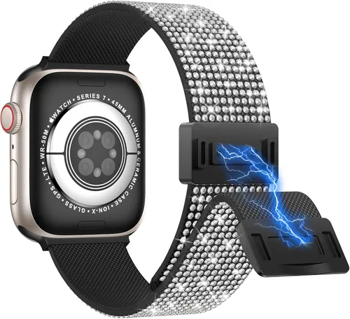 Miniatura 15 de LETOID Correas elásticas diseñadas para Apple Watch Band de 1.496 pulgadas, 1.575 pulgadas, 1.614 pulgadas, 1.654 pulgadas, 1.732 pulgadas, 1.772
