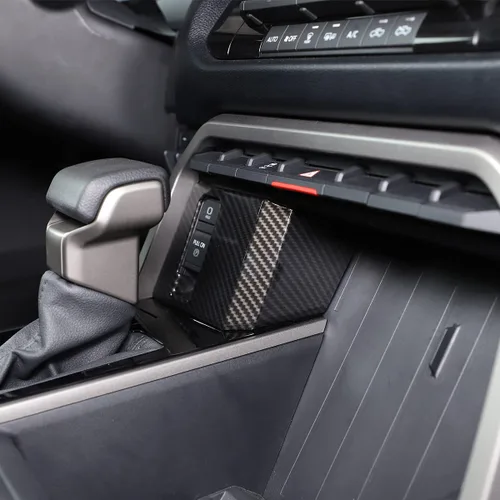 Miniatura 7 de Interruptor de botón de freno de estacionamiento, marco de botón P para Toyota Tundra Sequoia 2022 2023 2024 2025 decoración de freno de mano