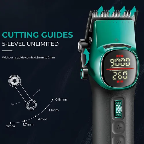 Miniatura 5 de VGR 885 S2 - Kit de cortapelos y recortadores de peluquería inalámbricos, profesional para hombres, kit de corte de pelo con cuchillas de cerámica
