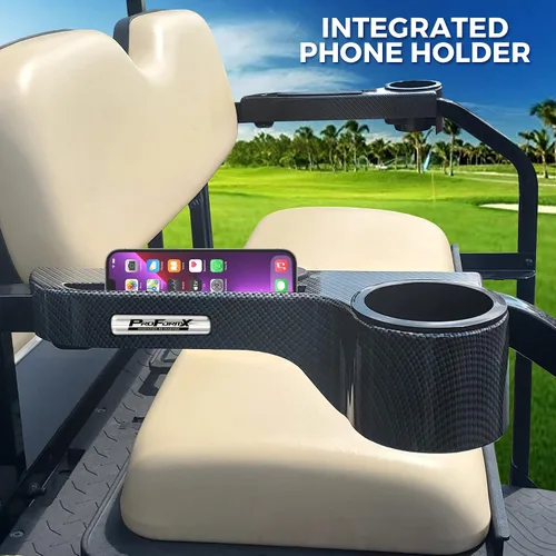 Miniatura 2 de Reposabrazos de carrito de golf de fibra de carbono para carrito de golf Kit de asiento trasero – Reposabrazos de carrito de golf con soporte