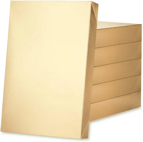 Miniatura 9 de HAPPY POTATO 12 cajas de regalo de Navidad con tapas de 11 x 8.5 x 1.5 pulgadas, cajas de regalo doradas para camisas, cajas de regalo para ropa
