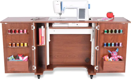Miniatura 11 de Gabinete de costura y acolchado Kangaroo Bandicoot de Arrow Sewing con elevación, para sala de estar, color blanco ceniza