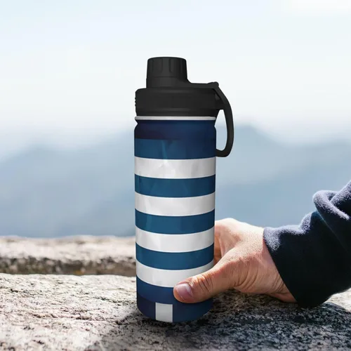 Miniatura 8 de Greek Flag Insulated Stainless Steel Kettle Print Funny Water Bottle Insulated Ideal for Sports and Travel