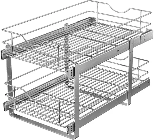 Miniatura 8 de Organizador de gabinete extraíble, (20½ pulgadas de ancho x 20 pulgadas de profundidad), cajón extraíble de cierre suave, organizador deslizante