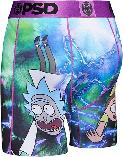 Miniatura 3 de PSD Calzoncillos tipo bóxer elásticos para hombre, con banda ancha, transpirable, entrepierna de 7 pulgadas, Púrpura Naruto Sasuke Vs