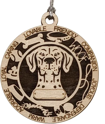 Miniatura 48 de Adorno de Navidad personalizado de madera para perro de 3 pulgadas, nombre y texto personalizables, hecho a mano en Estados Unidos, diseño de corte