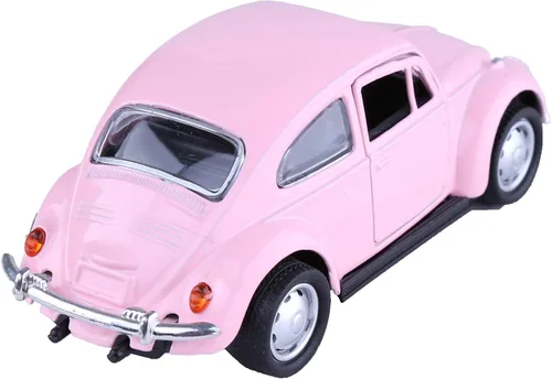Miniatura 3 de Berry President 1967 Clásico Beetle Bug Vintage 1/32 Escala Diecast Metal Coche de Juguete con tracción hacia atrás para Regalo/Niños (Rosa)