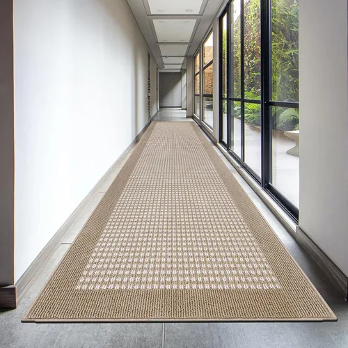 Miniatura 14 de Ileading Alfombra de pasillo de lavandería de 2 x 6 pies, antideslizante, con parte trasera de goma, lavable a máquina, alfombra gris