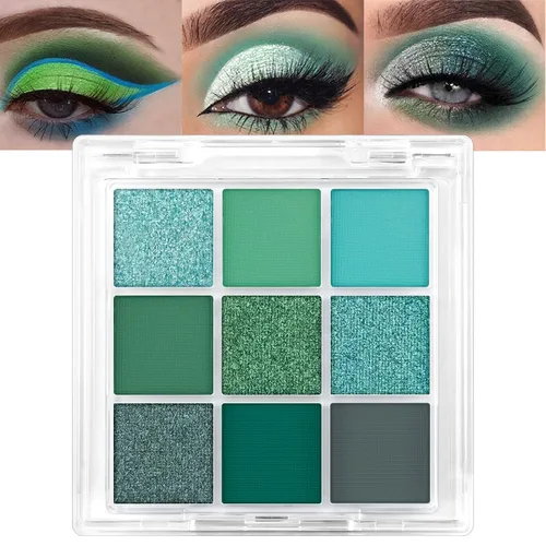 Miniatura 38 de Erinde Paleta de maquillaje de sombra de ojos de 9 colores con purpurina y lavanda brillante y mate, violeta, malva, púrpura oscura, plateado