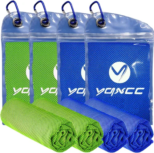 Miniatura 11 de YQXCC Paquete de 4 toallas refrescantes, 40 x 12 pulgadas, toalla de cuello frío hielo, microfibra suave y transpirable para gimnasio, yoga, golf