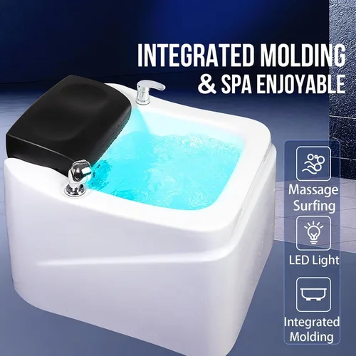 Miniatura 5 de Baño de pies de masaje acrílico spa de pies calentado lámpara colorida baño de pies Pedicura Spa de pies Ajuste caliente y frío Tazón de pedicura