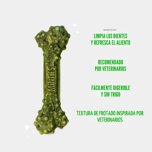 Miniatura 2 de Minties Golosinas dentales en hueso para perros, Golosinas dentales pequeñas para perros, 5-25 libras, Limpian dientes, Combaten el mal aliento