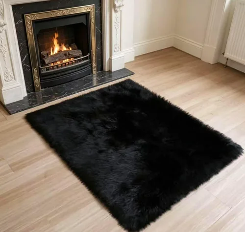 Miniatura 47 de Alfombra de piel sintética de 2 x 6 pies, color beige, lavable a máquina, súper suave, esponjosa, alfombra de piel de oveja mullida para dormitorio