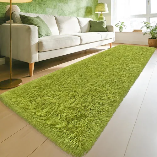 Miniatura 51 de Alfombras de pasillo beige de 2 x 6 pies para dormitorio, sala de estar, alfombra de felpa suave y esponjosa, alfombra de pasillo para pasillos