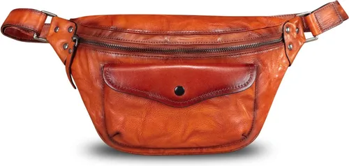 Riñonera de cuero genuino para mujeres y hombres, bolso cruzado de cuero real vintage, bolso cruzado de moda para la cintura