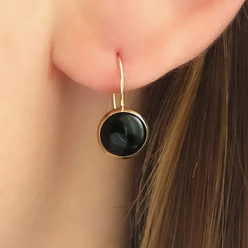 Miniatura 19 de 14K Gold Gemstone Drop Earrings - Birthstone Dangle - Solid Yellow Gold Dangle Earrings - Dainty Handmade Wedding Jewelry - Perfect Bridal or