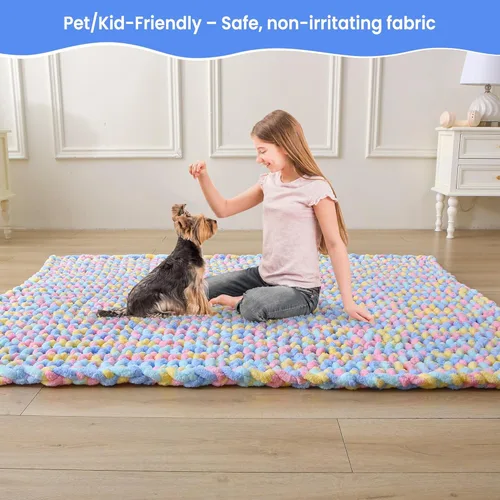 Miniatura 4 de Mooreeke Manta de Punto Grueso 50"x60" Suave Lavable Manta de Chenilla Acogedora 100% Hecha a Mano Crochet Mantas de Regalo con Hilo de Chenilla