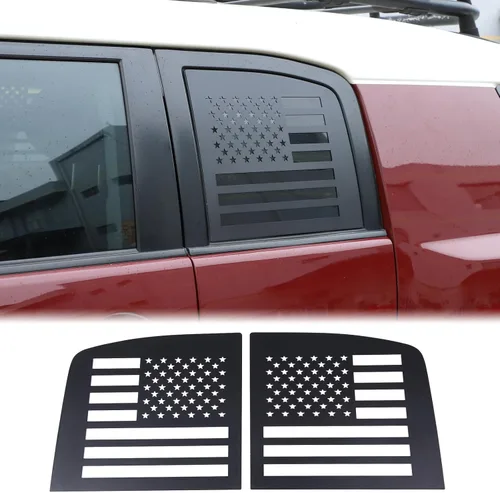 Cubierta para ventana lateral trasera, bandera estadounidense, compatible con Toyot@a FJ Cruiser 2007-2021, 2 piezas para ventana lateral trasera de