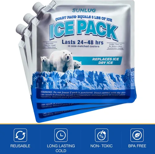 Miniatura 3 de Paquetes de hielo para enfriadores, paquetes de hielo reutilizables para enfriadores, paquetes de congelador de larga duración para bolsa de Paquete