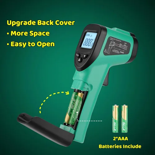 Miniatura 4 de OnniOne Pistola termómetro infrarroja para cocinar, -58℉~1022℉, pistola de temperatura láser digital para reptiles Blackstone Pizza Horno Reptiles