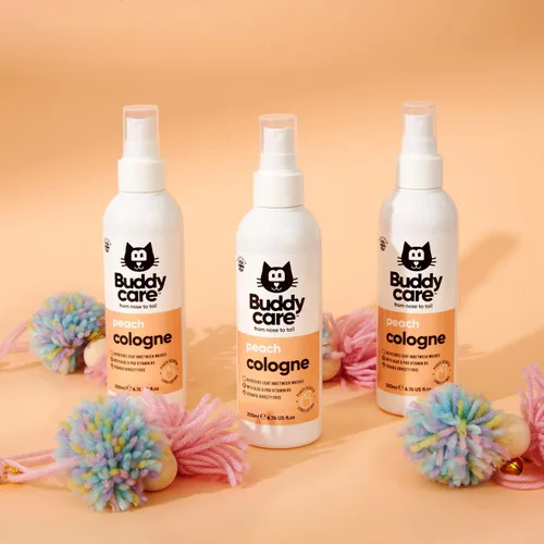 Miniatura 2 de Buddycare Perfume para gatos y aerosol de colonia Perfume refrescante con aroma a melocotón (6.8 fl oz) para gatos de interior y exterior