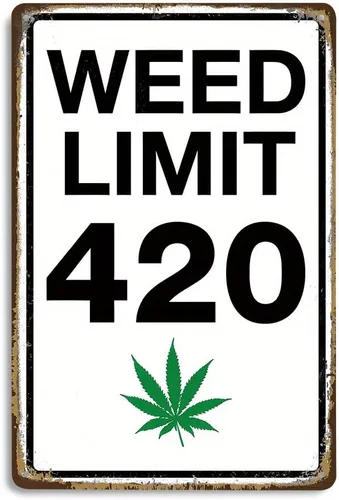 420 Chill Zone - Letrero de metal de hojalata – Decoración vintage para habitación, cueva de hombre y bar, arte de pared duradero para interiores y