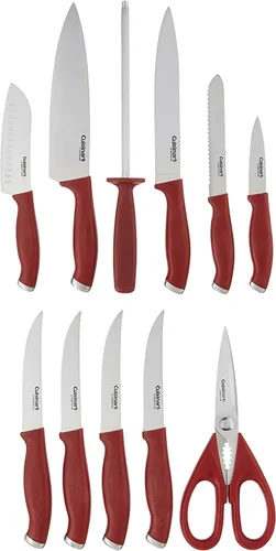 Miniatura 3 de Cuisinart C77SSR-12P Color Pro Collection - Juego de cuchillos (12 piezas), color rojo Rojo/acero inoxidable