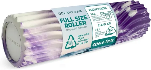 Miniatura 27 de Oceanfoam Tidal Roller - Azul Marino Oscuro - Rodillo de espuma para masaje muscular para dolor de espalda y estiramiento - Textura de onda ancha