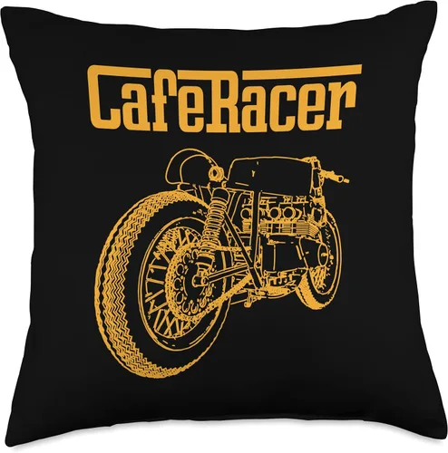 Miniatura 4 de American Cafe Racer Motorcycle Apparel and Merch Cafe Racer Biker Men Women Adult Teens Boys Girls Kids Youth Throw Pillow, 16x16, Multicolor