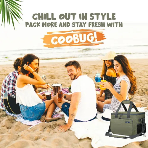 Miniatura 7 de Bolsa térmica grande con capacidad para 40 latas, bolsa de almuerzo aislada, ligera, portátil, diseño de doble capa, perfecta para viajes en picnic