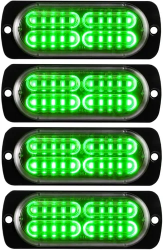 Miniatura 14 de Barra de Luz LED Estroboscópica de Emergencia Súper Brillante de 12-24V con 20 LED, Advertencia de Precaución y Peligro para Construcción