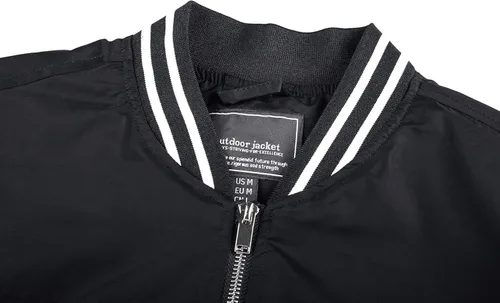 Miniatura 4 de CRYSULLY Chaqueta para hombre, para primavera, otoño, casual, delgada, con cremallera completa, abrigo