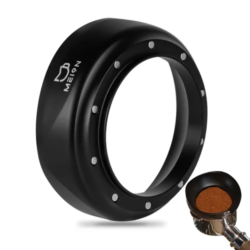 Miniatura 10 de MEION Embudo dosificador, embudo dosificador magnético para café, herramientas de expreso, accesorios de espresso (plata, 2.126 in)
