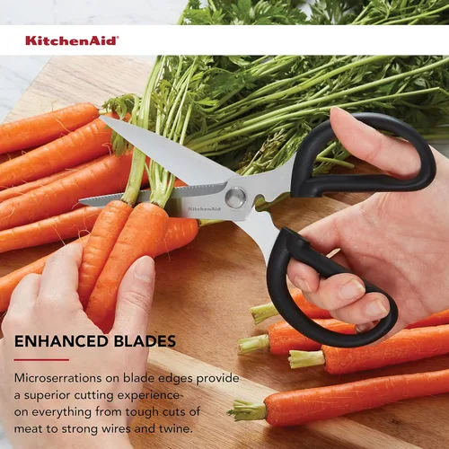 Miniatura 3 de KitchenAid KQ351OHOBA - Tijeras universales de acero inoxidable, color negro