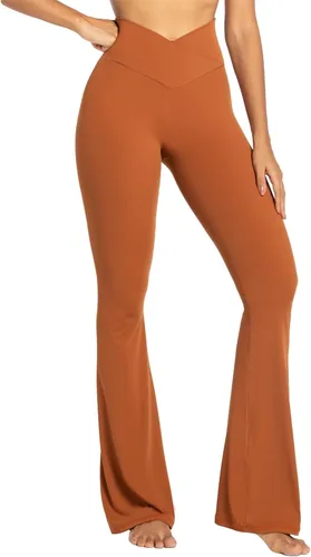 Miniatura 5 de Sunzel Womens Flare Leggings with Tummy Control Crossover Waist and Wide Leg