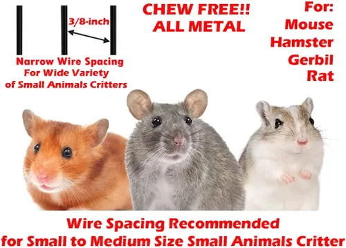 Miniatura 2 de Jaula de 3 niveles plegable para hurones, chinchillas, deslizadores de azúcar y ratas, portador de animales a prueba de mordidas, jaula de viaje