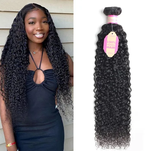 Miniatura 11 de Cabello humano rizado con cierre de encaje de 4 x 4, cabello humano prearrancado Jerry rizado ondulado 12A sin procesar brasileño virgen cierre