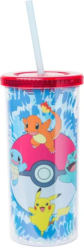 Miniatura 17 de Silver Buffalo - Taza de café de vidrio manchado con diseño de Pokémon con Pikachu, 17.5 onzas