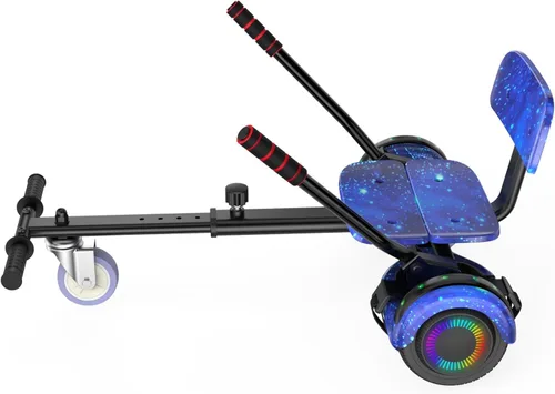 LIEAGLE Go Kart, accesorio para asiento de aeropatineta, accesorios ajustables para niños y adultos, se adapta a hoverboards de 6.5 pulgadas, 8 Azul