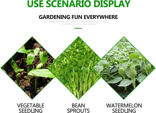 Miniatura 6 de Seed Starter Tray,2 Pack 21" x 11" x 2",Heavy Duty Plastic No Drain Holes Plant Trays,Microgreens Growing Trays,Seedling Starter Trays for