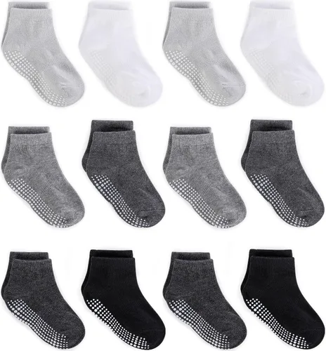 Miniatura 15 de Calcetines tobilleros antideslizantes Zaples para bebés con suelas antideslizantes para bebés, niños pequeños, niños y niñas