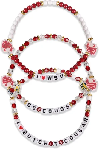 Miniatura 22 de FOCO NCAA unisex-adulto Paquete de 3 Pulseras de la Amistad con Cuentas con Logotipo de Equipo Universitario de la NCAA Oficialmente Licenciadas