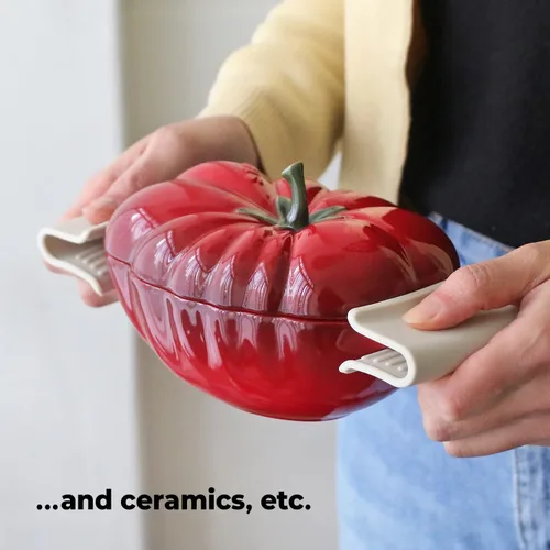 Miniatura 3 de Carrotez Soportes para ollas de silicona, resistentes al calor, para cocina, accesorios para hornos holandeses de hierro fundido o cerámica, 1 par