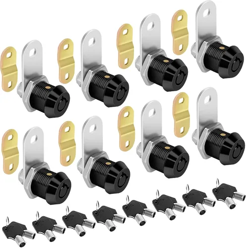 Miniatura 10 de Cerraduras de Leva RV para Puerta de Almacenamiento de 1 Pulgada, Compartimento de RV, 4 Piezas con Llave Igual, Juego de Repuesto para Remolque