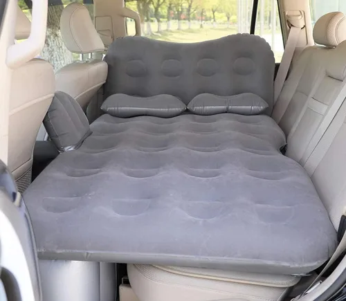 Miniatura 7 de SAYGOGO Colchón de Aire Inflable para Automóvil Cama de Viaje - Cama de Camping para Automóvil Engrosada Almohadilla para Dormir con Bomba de Aire 2
