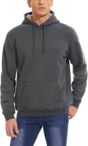 Miniatura 2 de MAGCOMSEN Sudadera con capucha de forro polar Sherpa para hombre